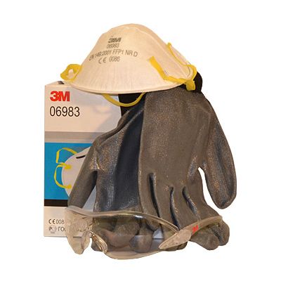 Sicherheitsset klein Handschuh, Schutzbrille, Schutzmaske