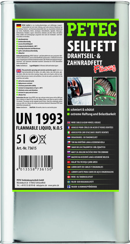 Seilfett, Drahtseil- & Zahnradfett 5L