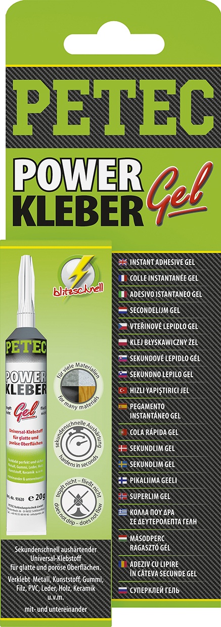 POWER KLEBER Gel 20 g Tube SB-Karte